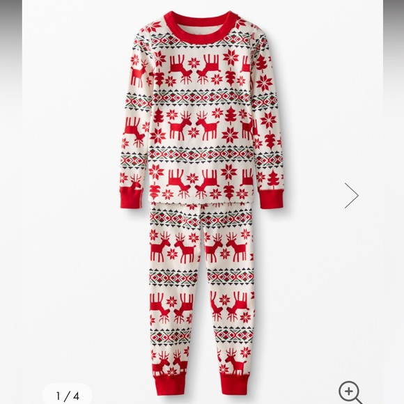 Hanna Andersson Other - Hanna andersson | deer deer holiday print long John set